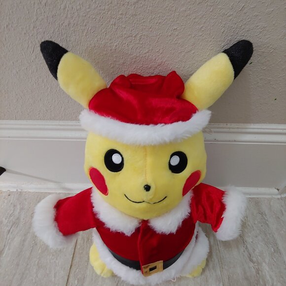 Build A Bear Pokémon Pikachu Santa Outfit 25th Celebration Plush 15” With Sound - Picture 3 of 4